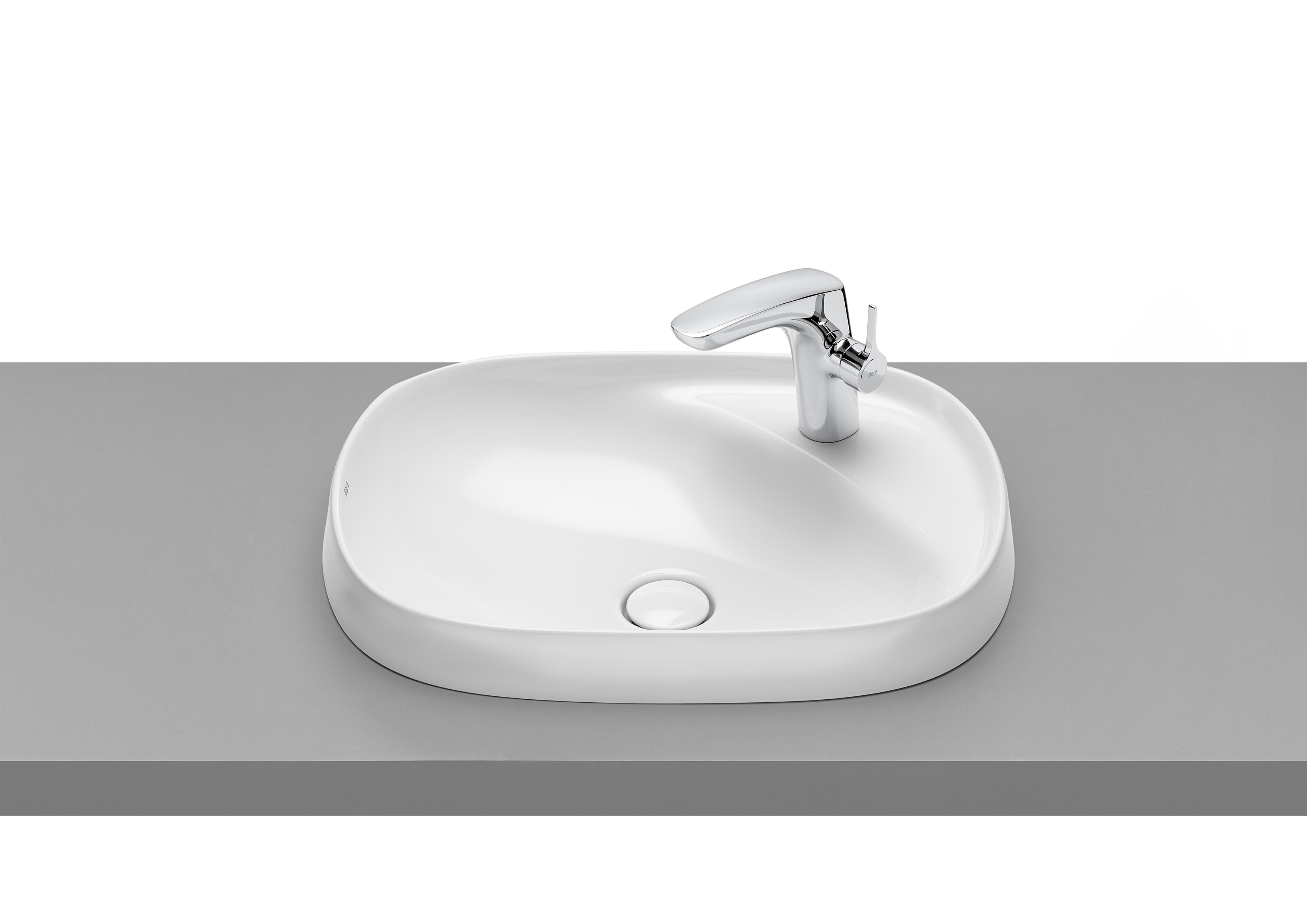 Roca Beyond Countertop Basin 1 Tap Hole - White