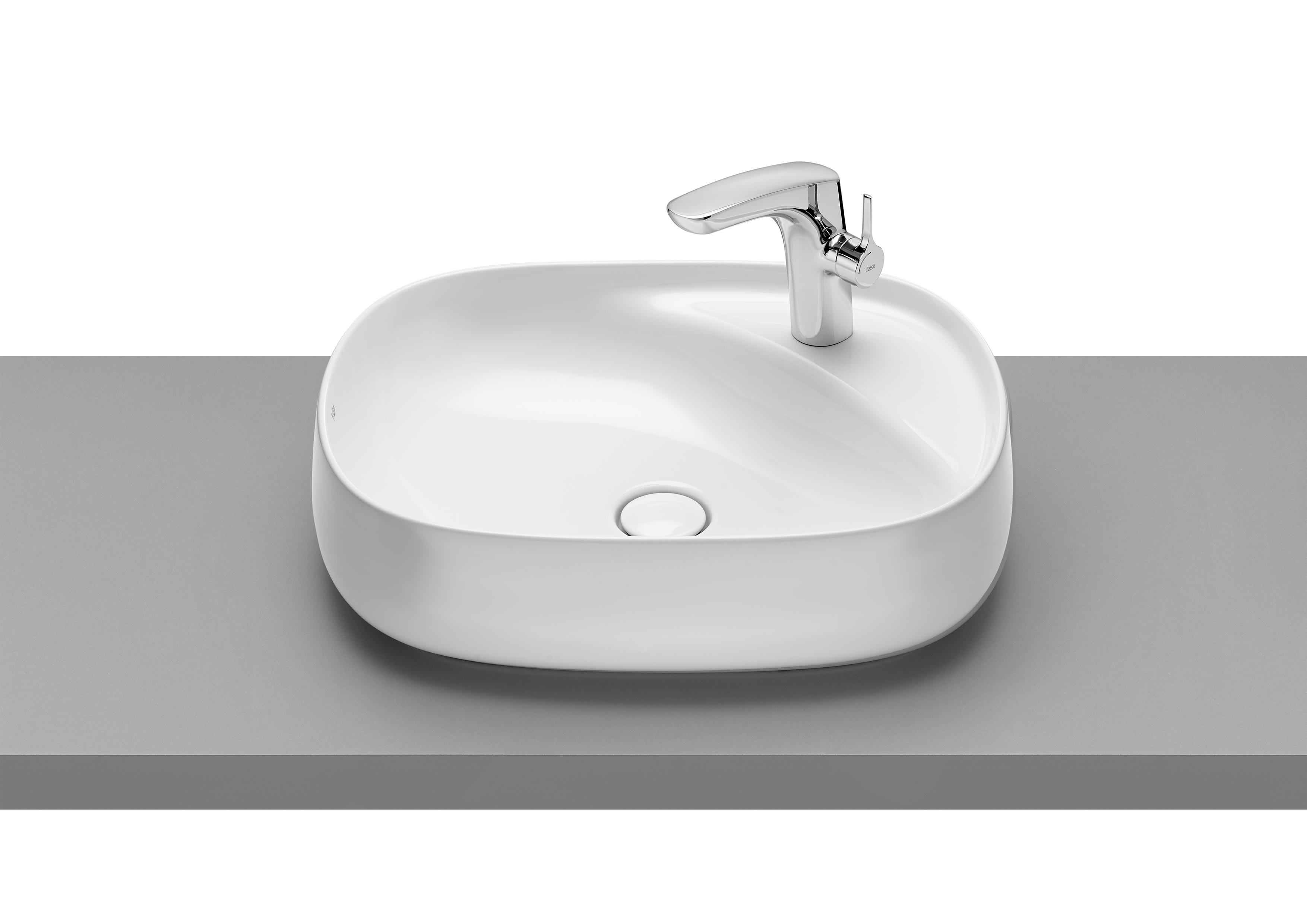 Roca Beyond Over Countertop Basin 1 Tap Hole - White