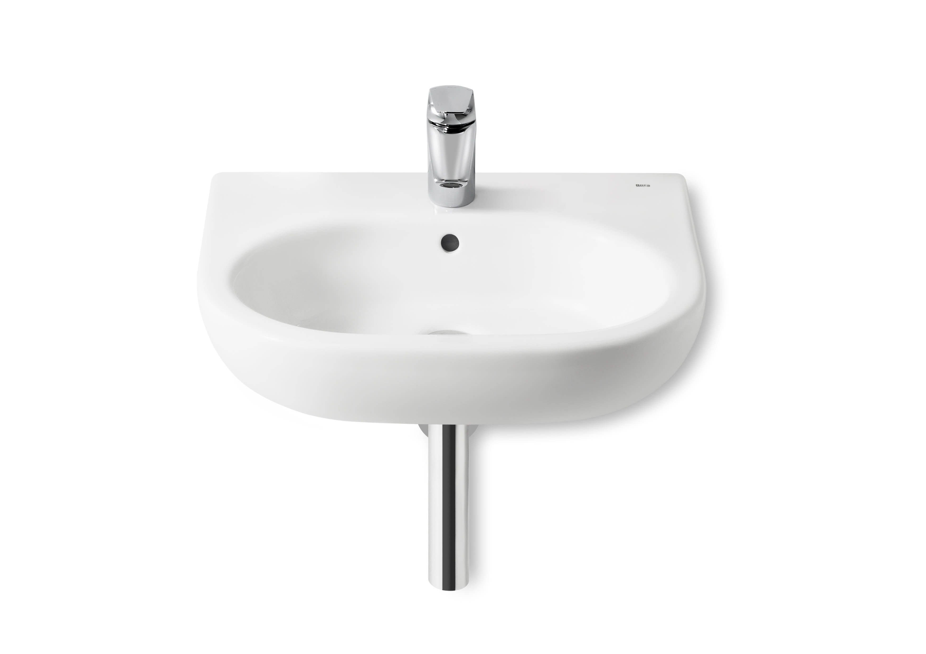 Roca Meridian-N 550mm Basin 1 Tap Hole - White