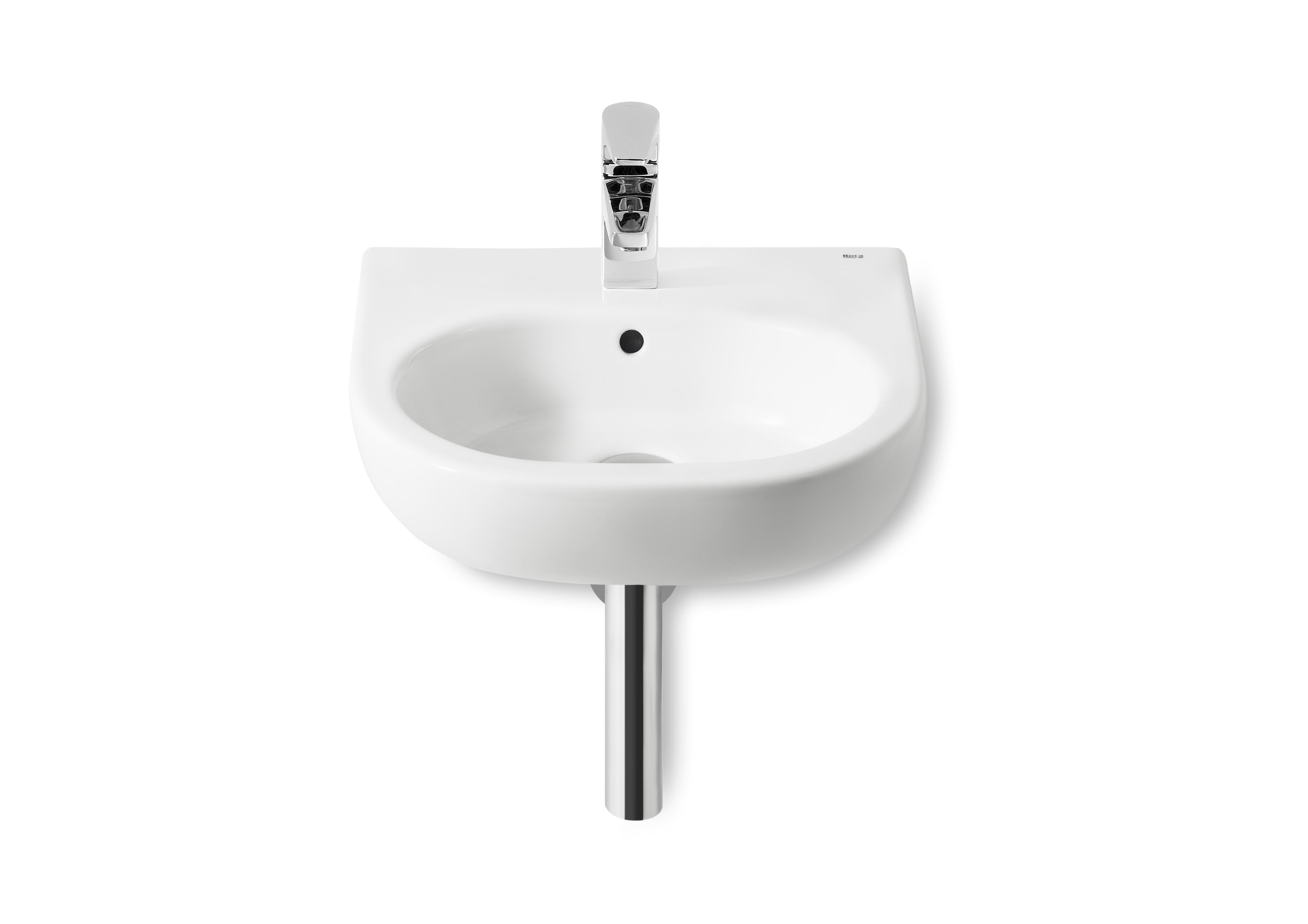 Roca Meridian-N 450mm 1 Tap Hole Cloakroom Basin - White