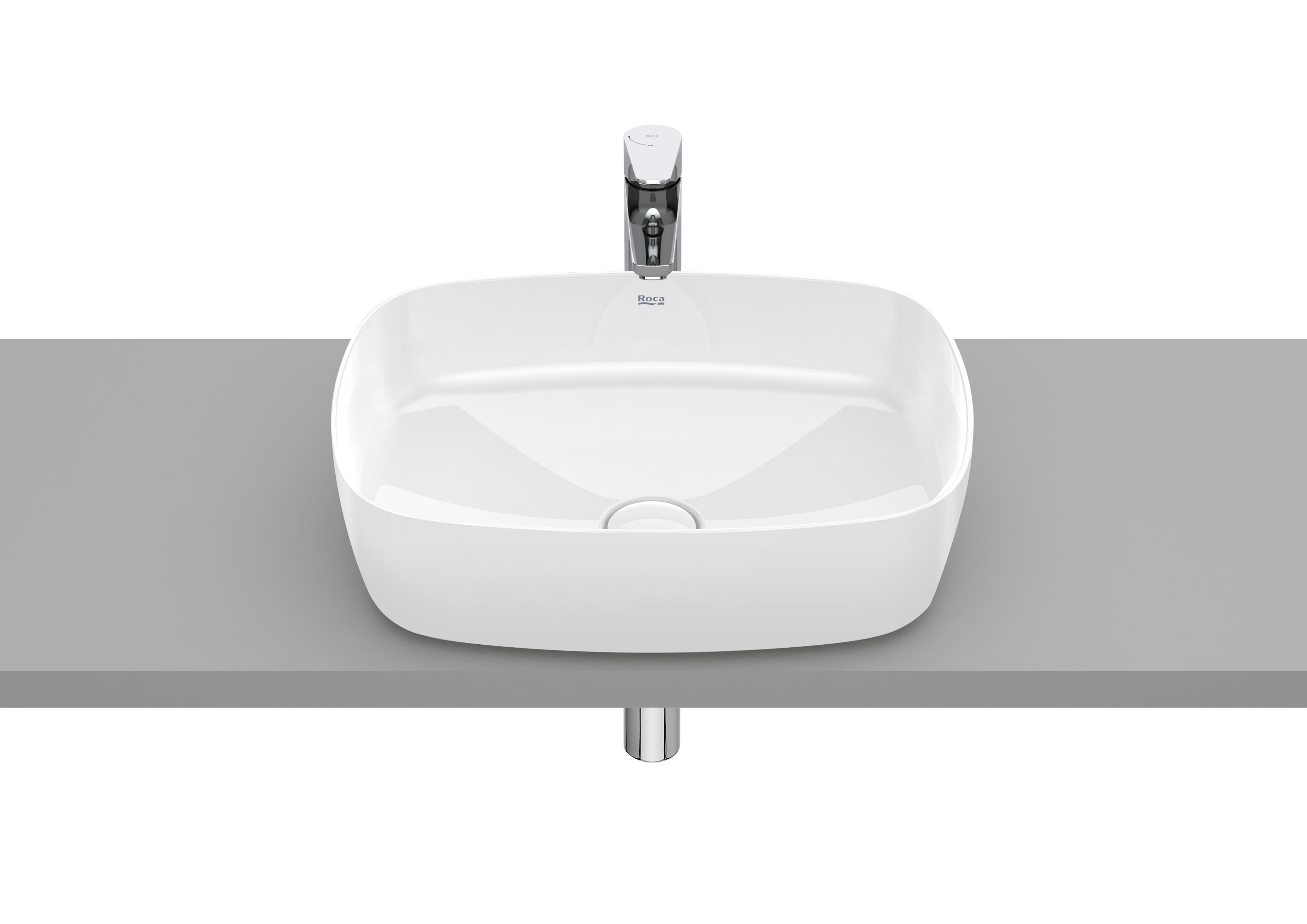 Roca Inspira Soft Over Countertop Basin 370mm Fineceramic - White