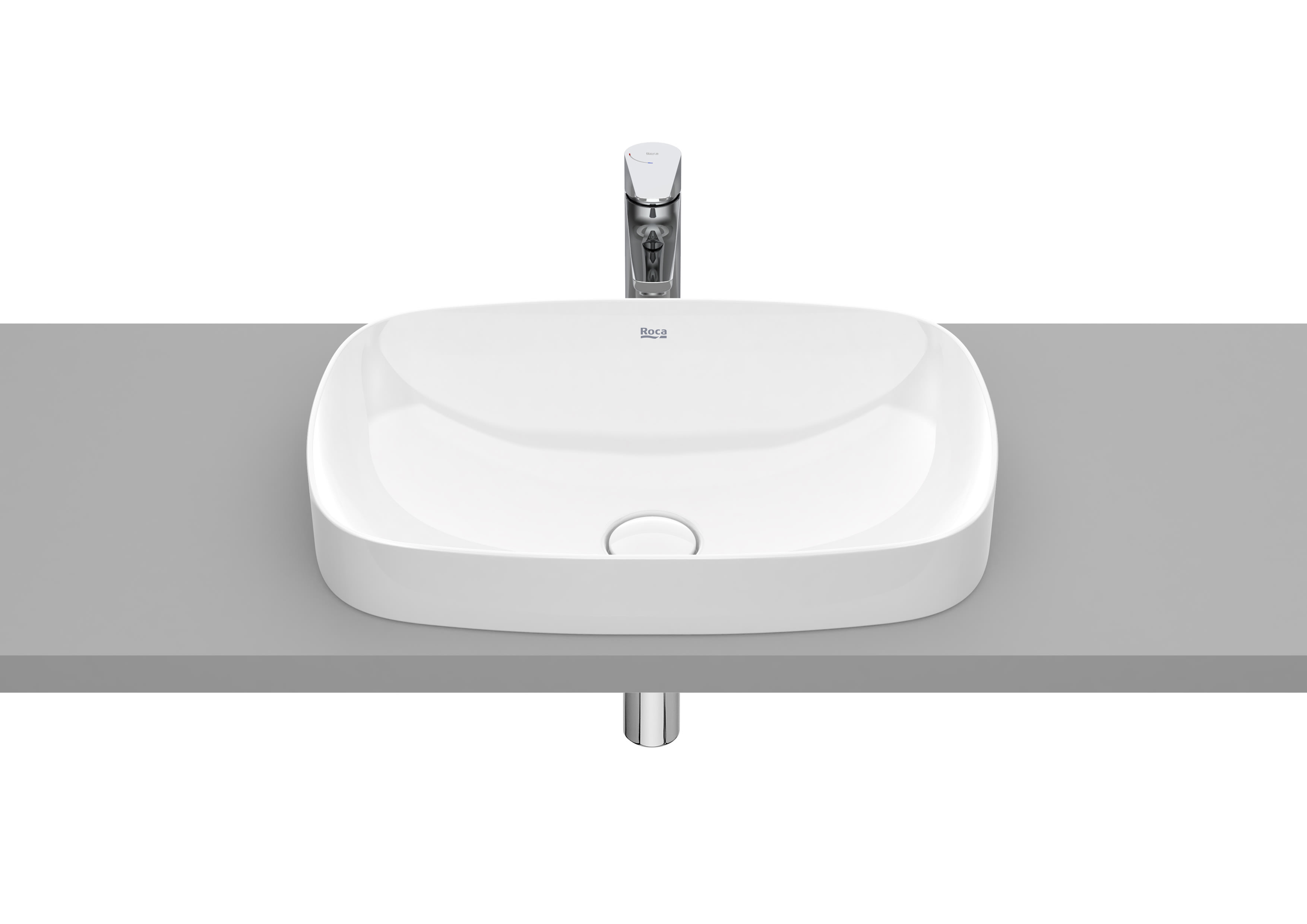 Roca Inspira Soft In Countertop Fineceramic Basin 550mm - White