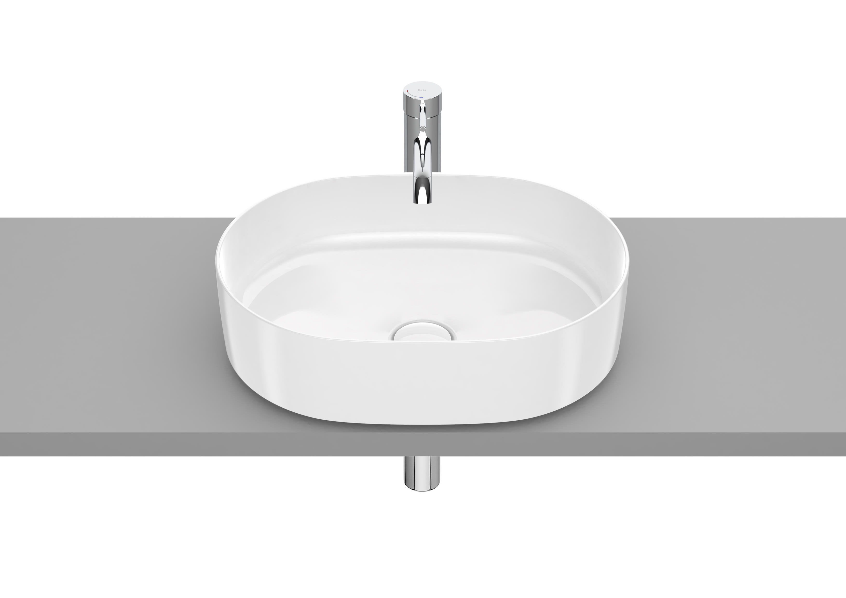 Roca Inspira Round Over Countertop Basin 500mm - White