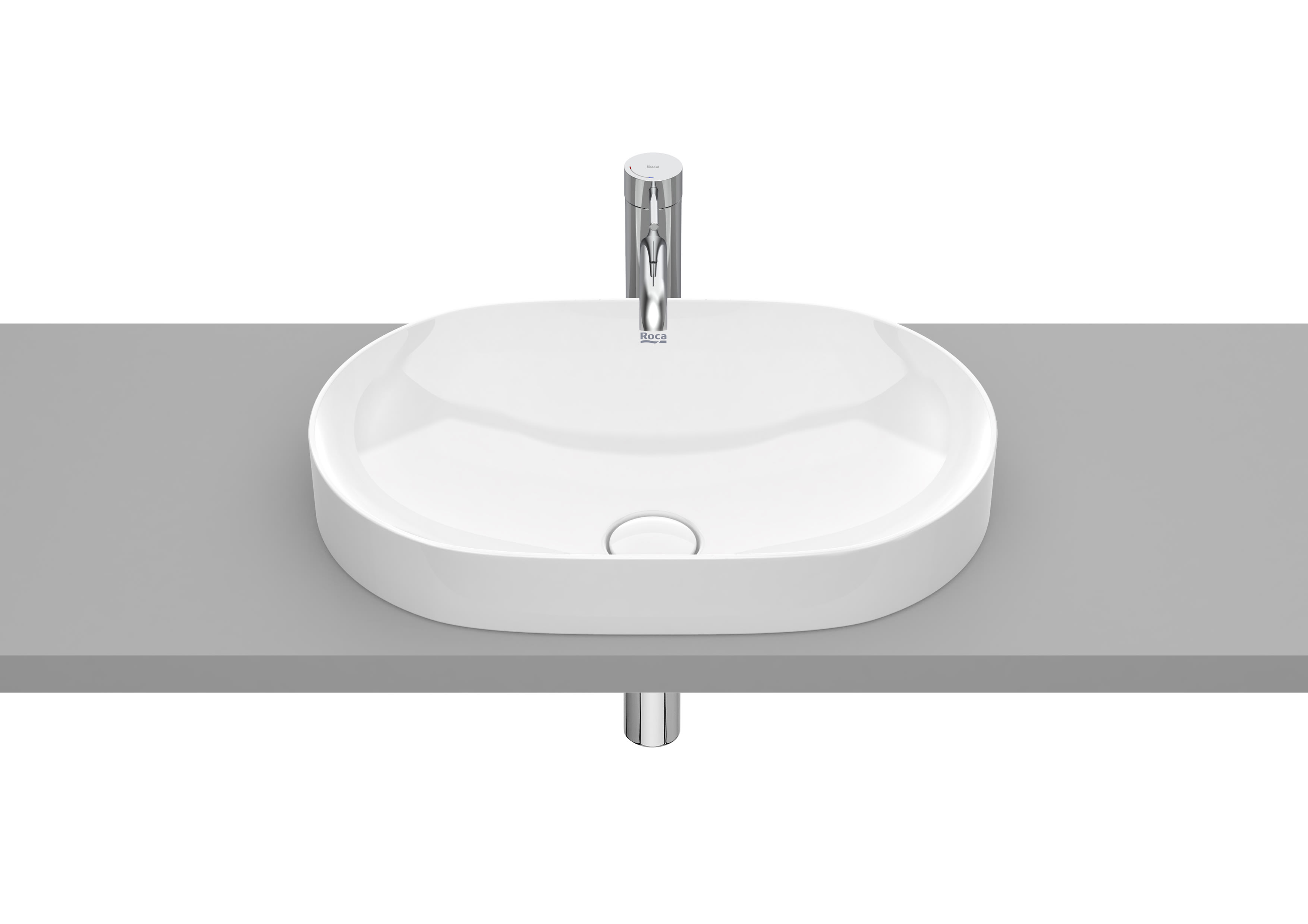 Roca Inspira Round Countertop Basin 550mm - White