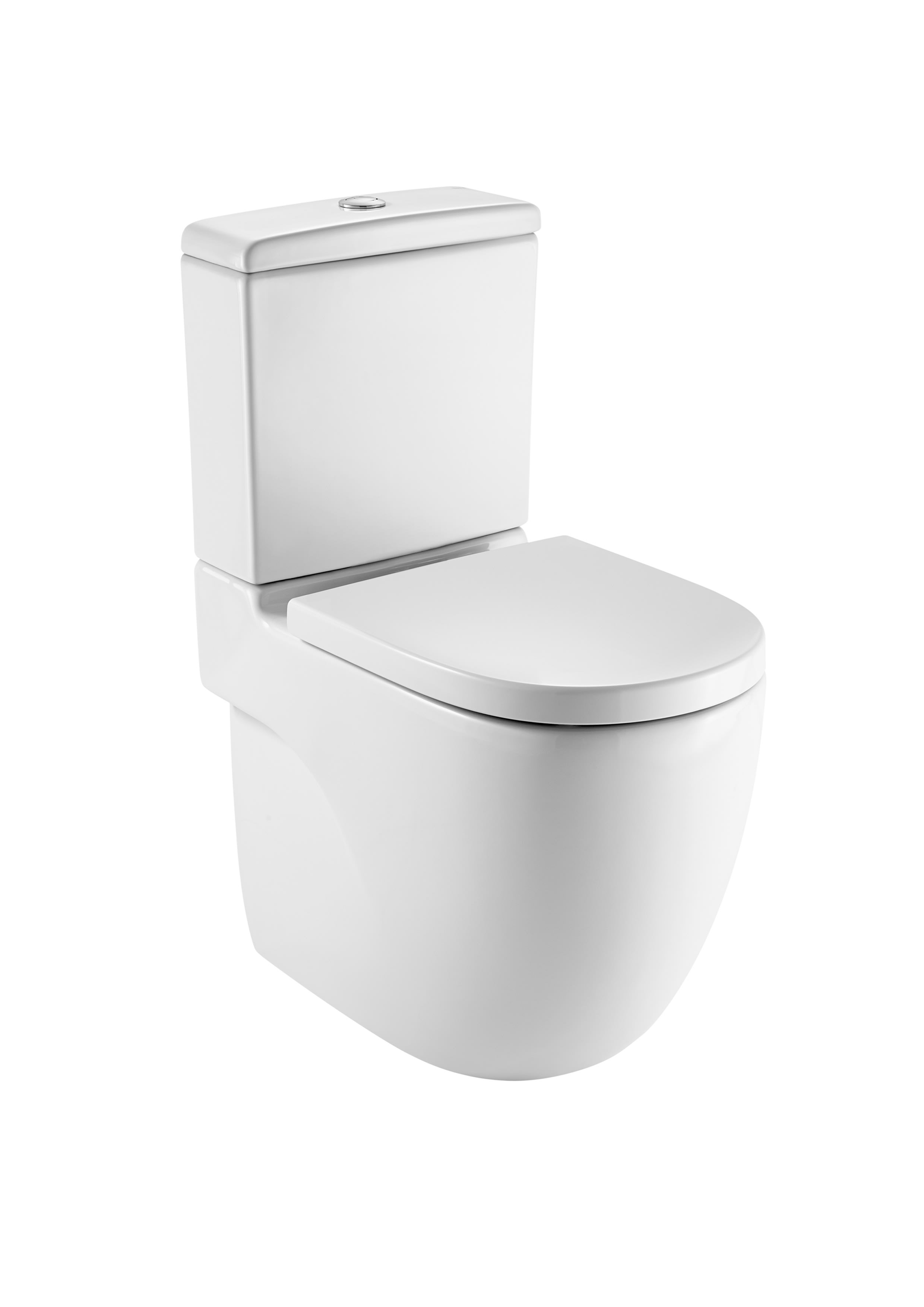 Roca Meridian-N Comfort Height Closed Back Pan - White