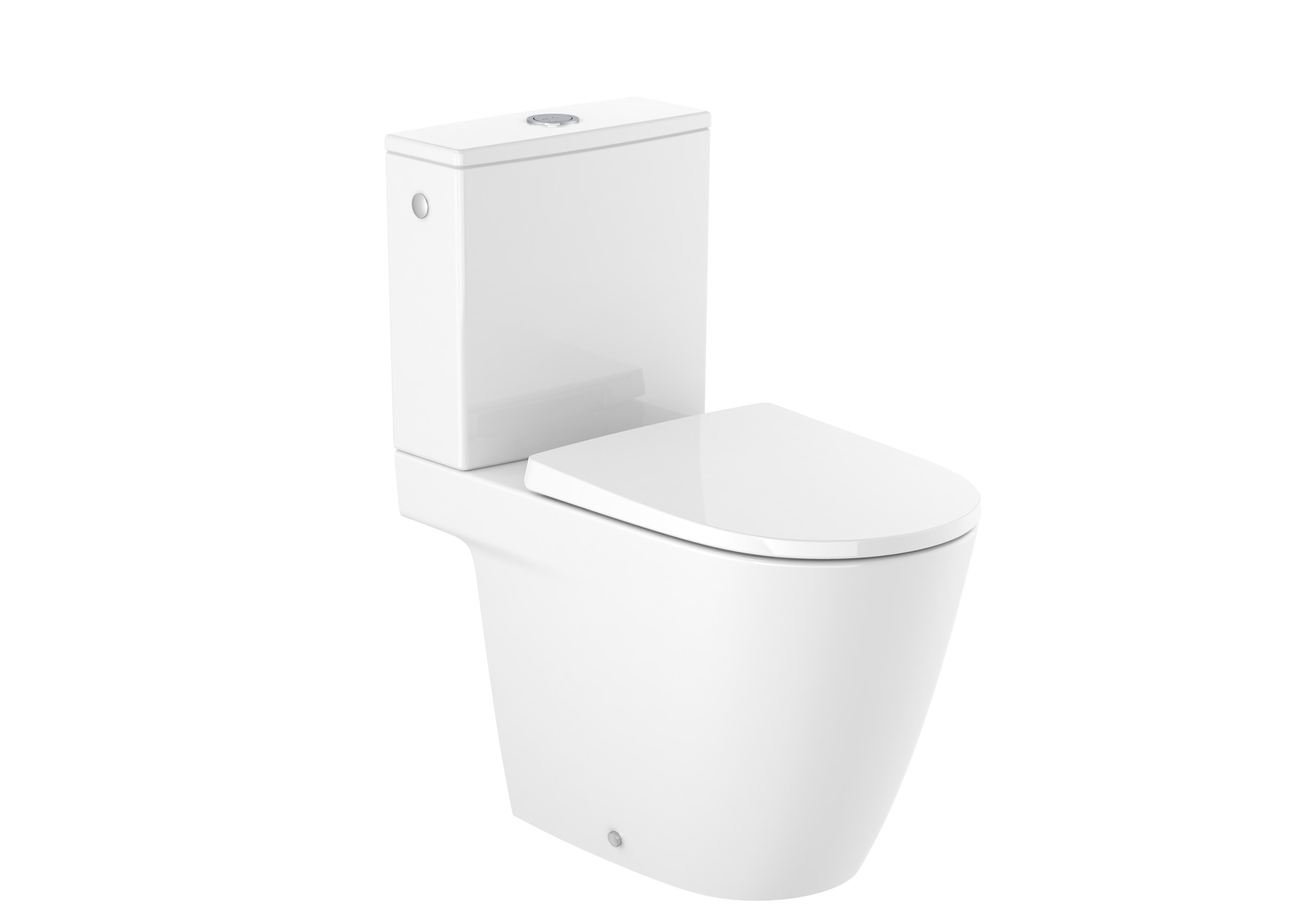 Roca Ona Close Coupled Open Back Pan - White