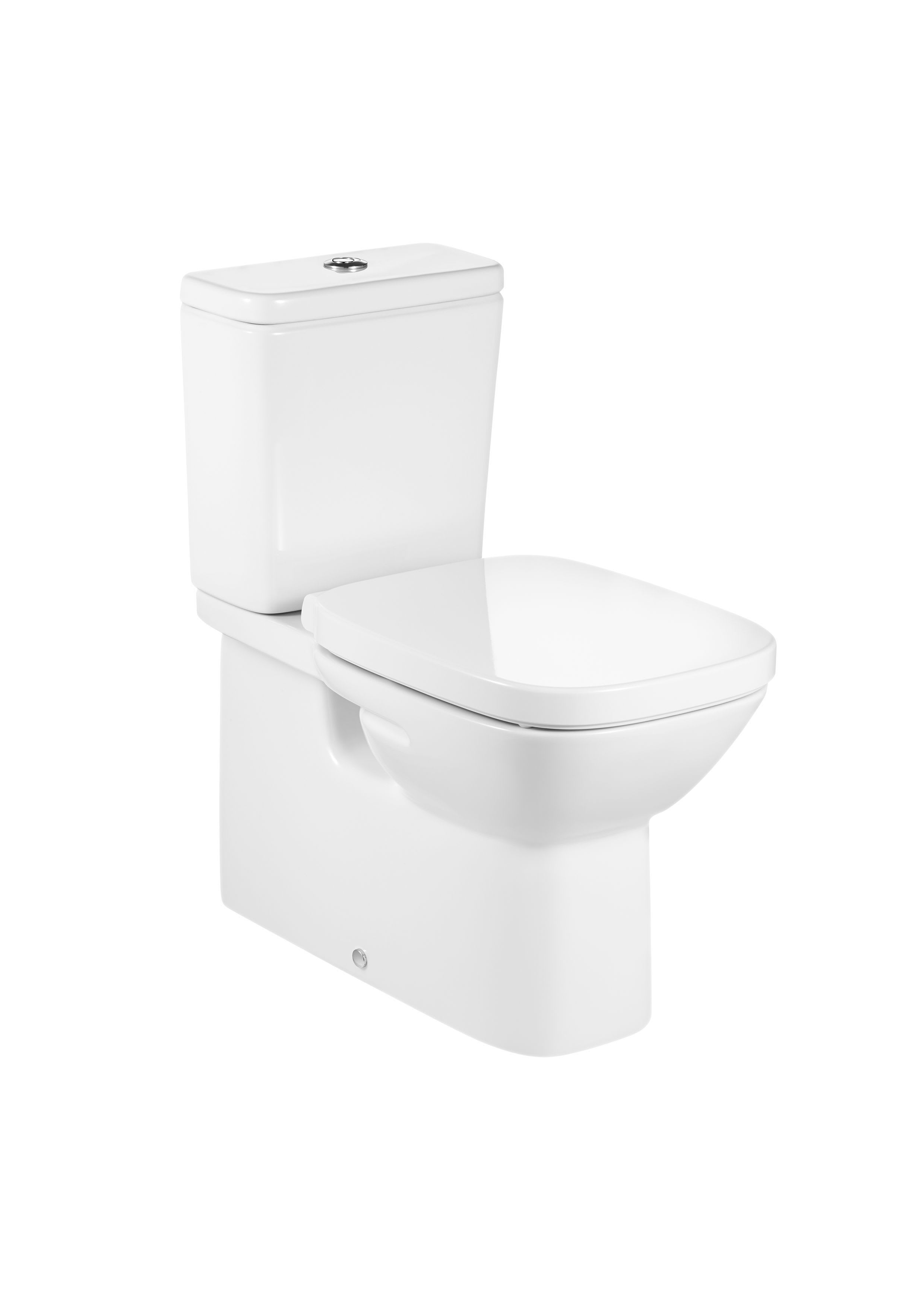 Roca Debba Square Close Coupled Pan Moulded Back To Wall - White