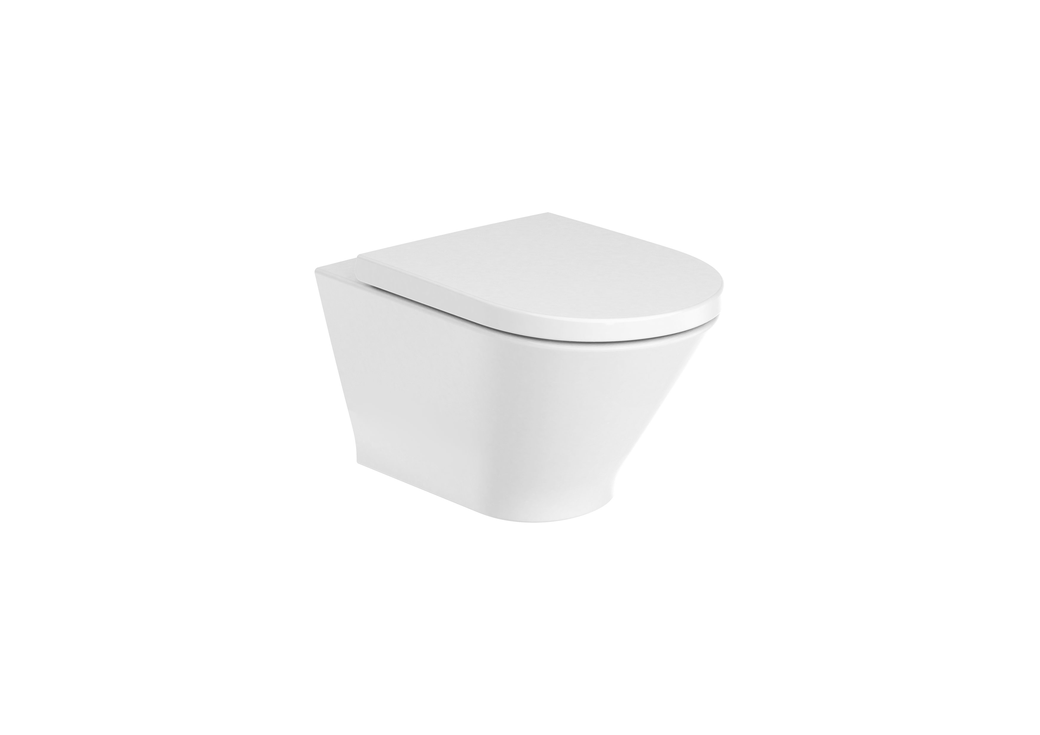 Roca The Gap Round Rimless Wall Hung Pan - White