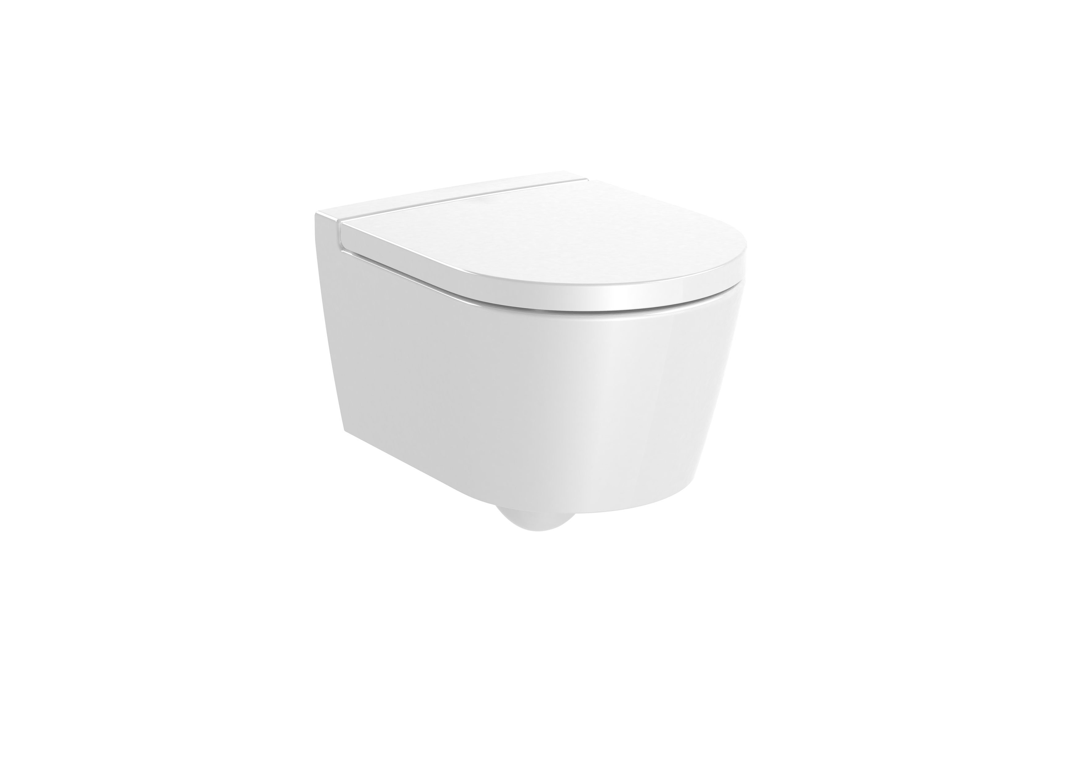 Roca Inspira Compact Round Rimless Wall Hung Pan - White