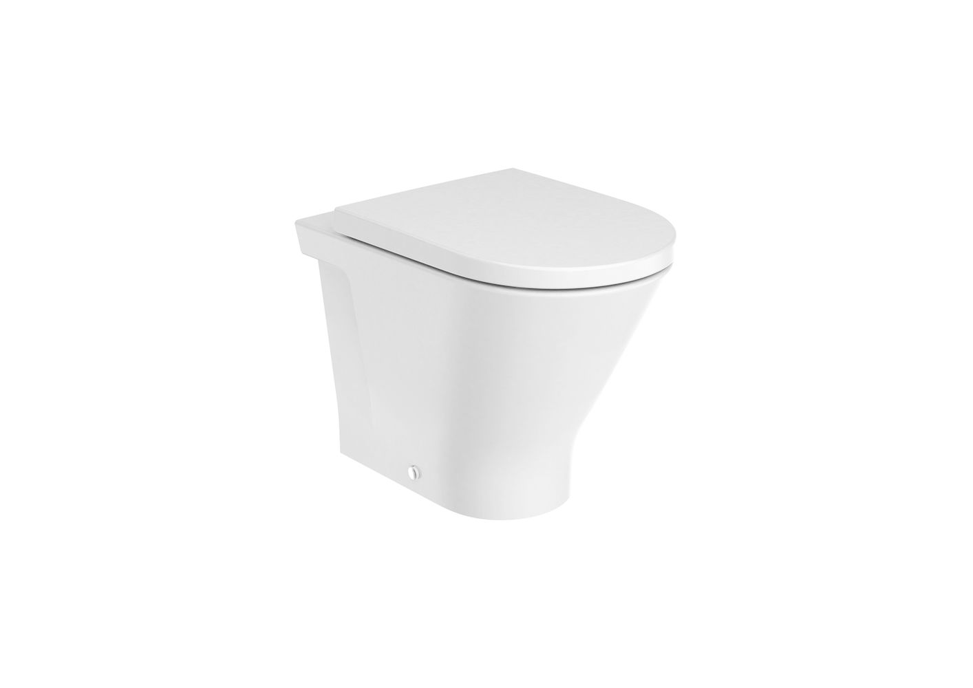 Roca The Gap Round Rimless Back To Wall Pan - White