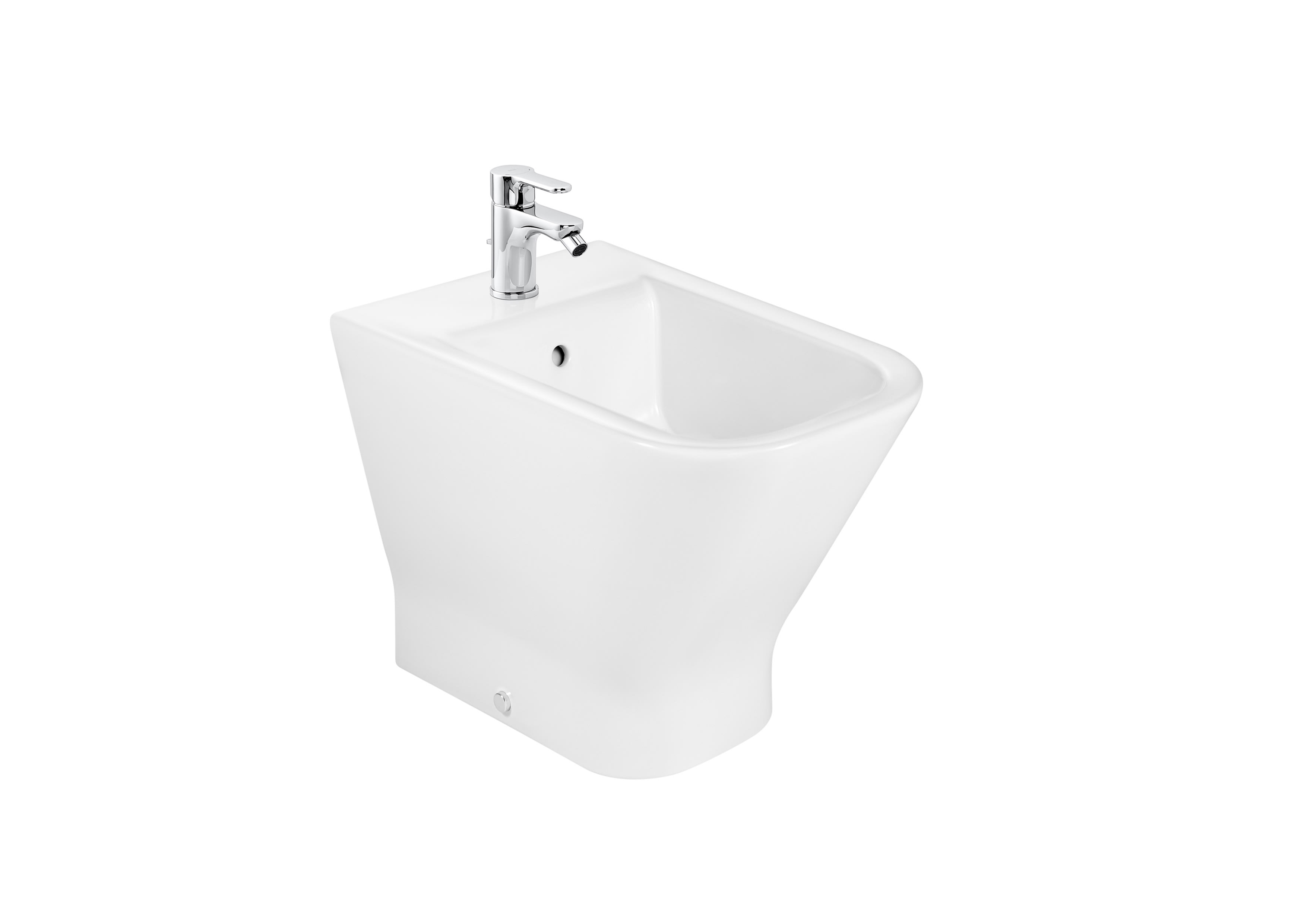 Roca The Gap Floor Standing Closed Back Bidet 1 Tap Hole - White