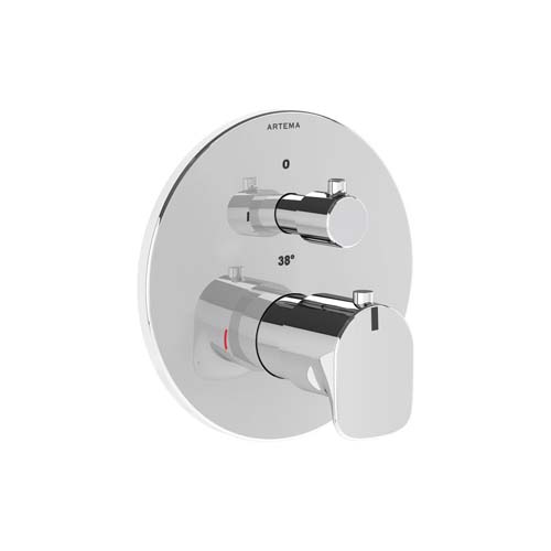VitrA Root Round Built-In Thermostatic Bath Mixer - Chrome