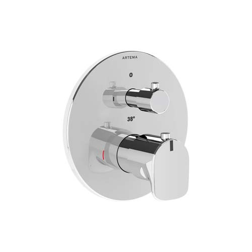 VitrA Root Round Built-In Thermostatic Shower Mixer 1 Way - Chrome
