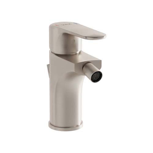 VitrA Root Bidet Mixer with Pop-Up - Brushed Nickel