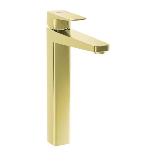 VitrA Root Square Tall Basin Mixer For Bowls - Gold