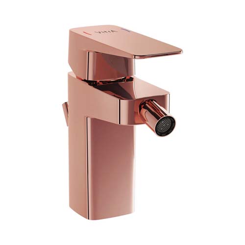 Vitra Root Brassware Square Bidet Mixer with pop-up