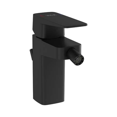 VitrA Root Square Bidet Mixer with Pop-Up - Matt Black