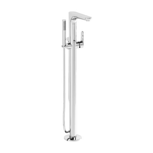 VitrA Root Floorstanding Bath Mixer with Hand Shower - Chrome