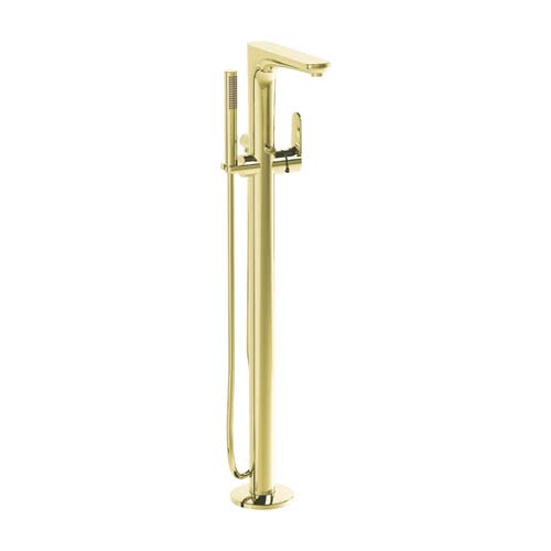 VitrA Root Floorstanding Bath Mixer with Hand Shower - Gold 2