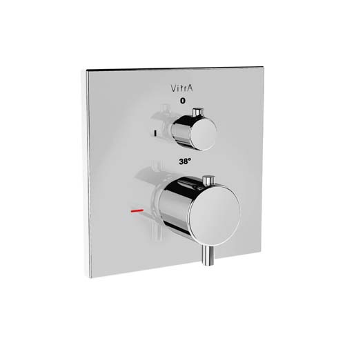 VitrA Square Concealed Thermostatic Bath Mixer - Chrome