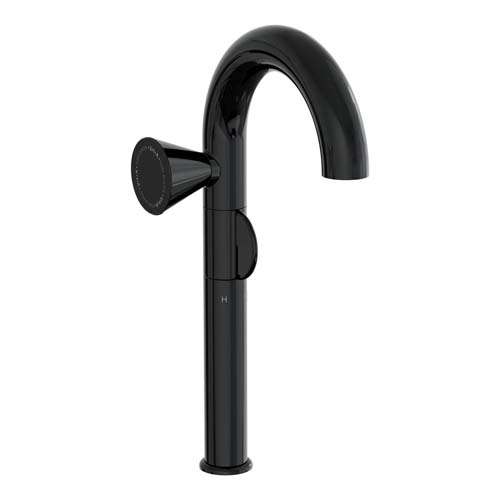 VitrA Liquid Tall Basin Mixer Left Hand - Gloss Black