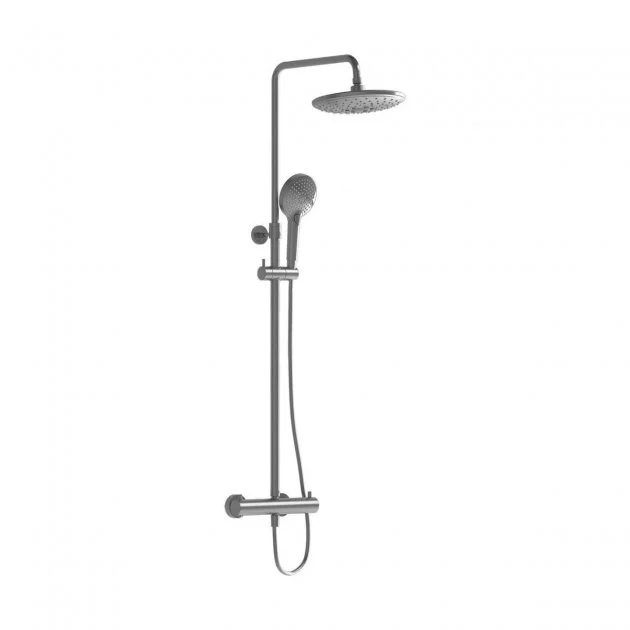 VitrA Aquaheat Bliss 240 2F Shower Column - Brushed Nickel