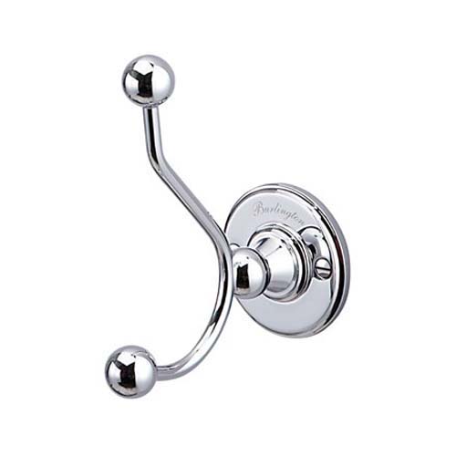 Burlington Double Robe Hook Double Robe Hook 6 x 116H x 105cm - Chrome