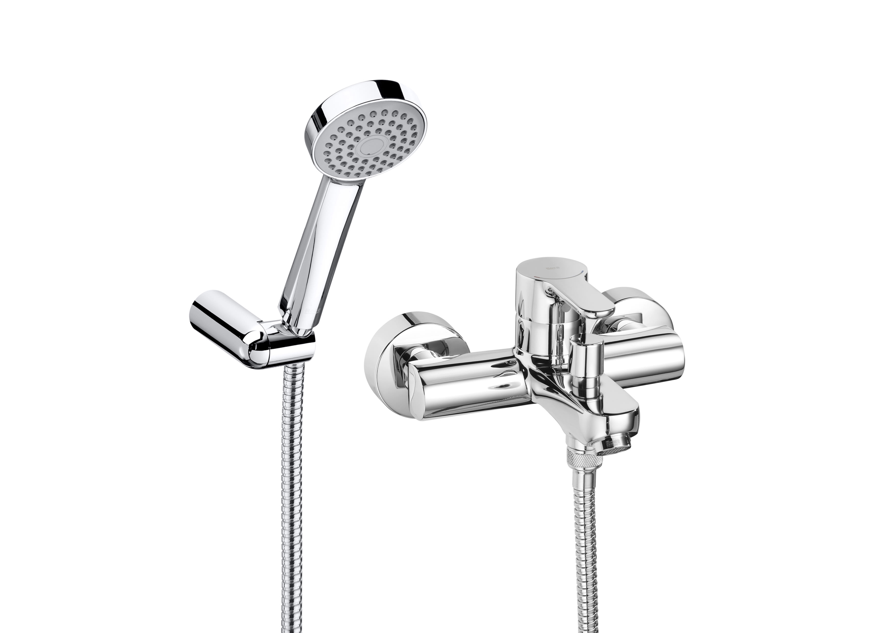 Roca L20 Wall Mounted Bath Shower Mixer - Chrome