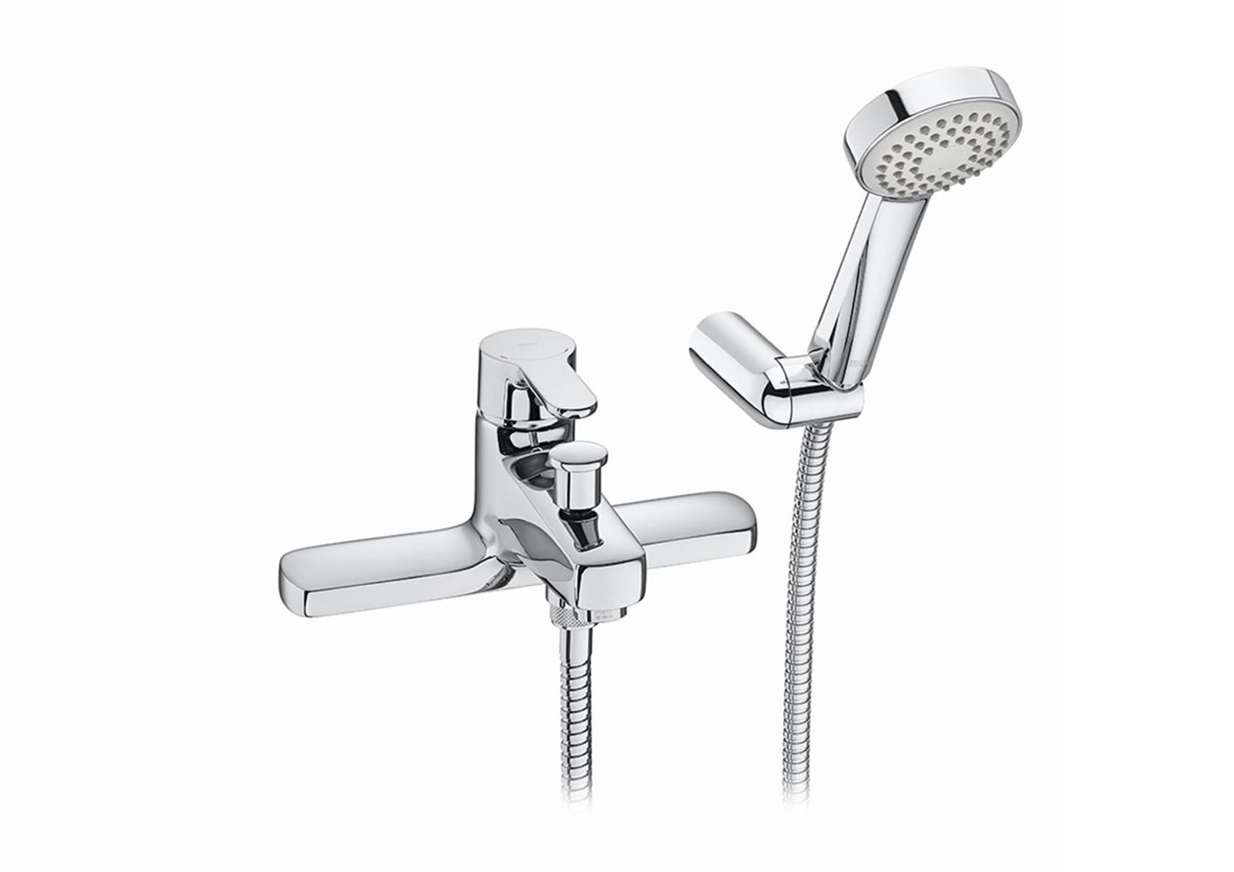 Roca L20 Deck Mounted Bath Shower Mixer - Chrome