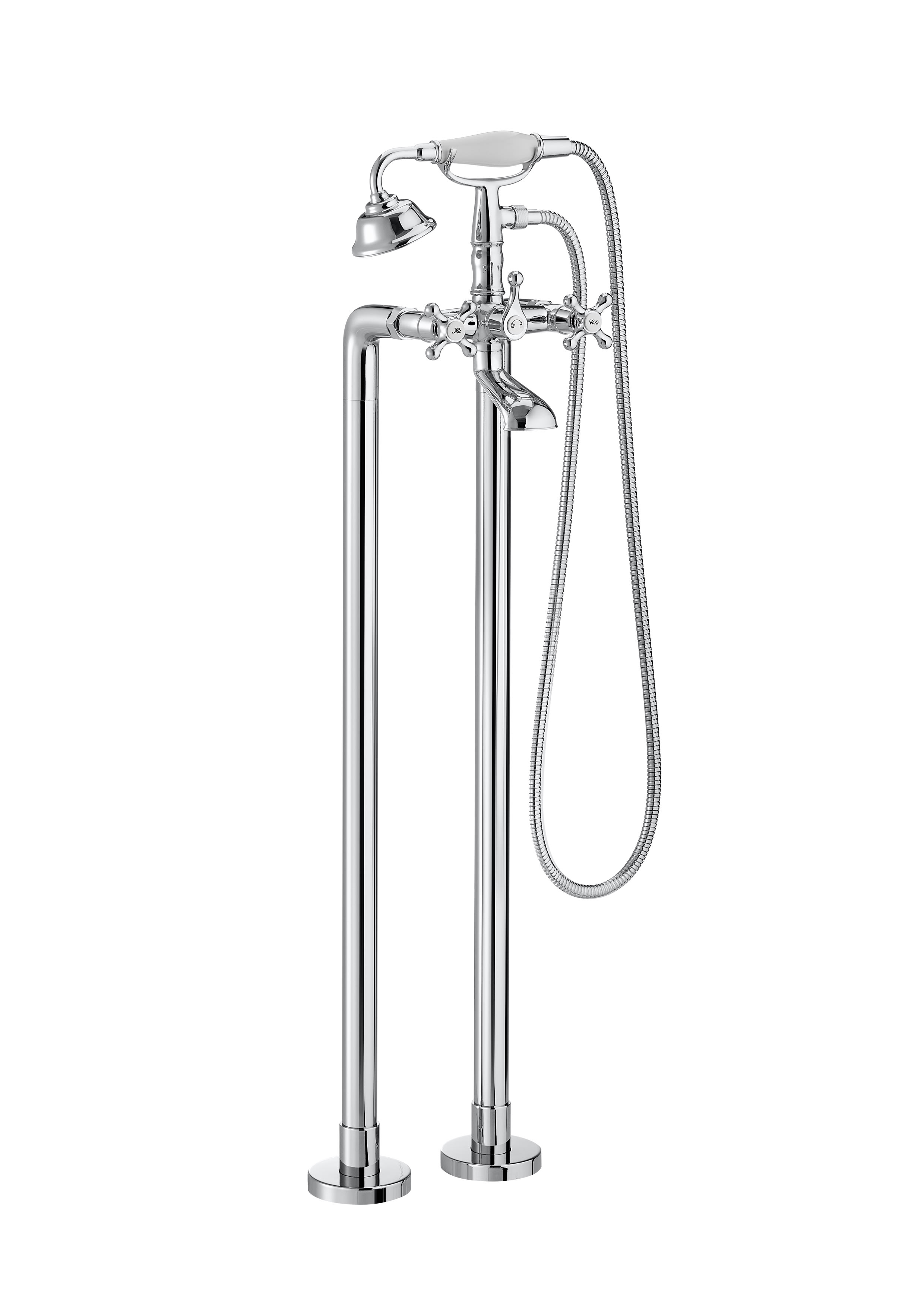 Roca Carmen Floor Standing Bath Shower Mixer - Chrome