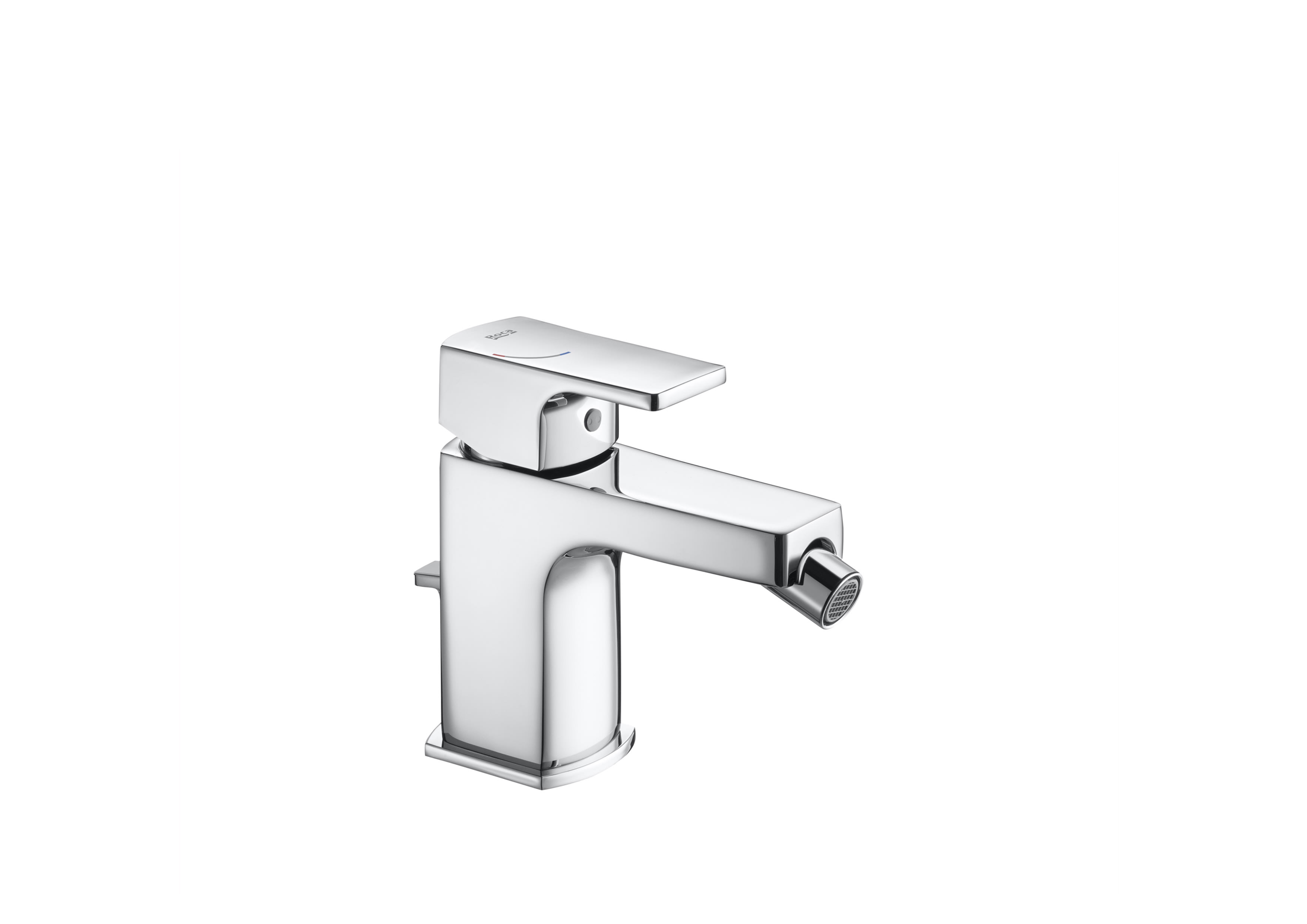 Roca Escuadra/L90 Bidet Mixer with Cold Start - Chrome