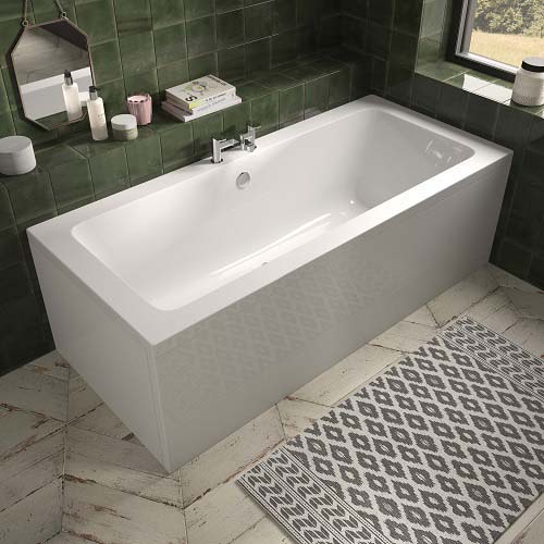 Bayou Aluna Double Ended Bath 1800 x 800mm - White