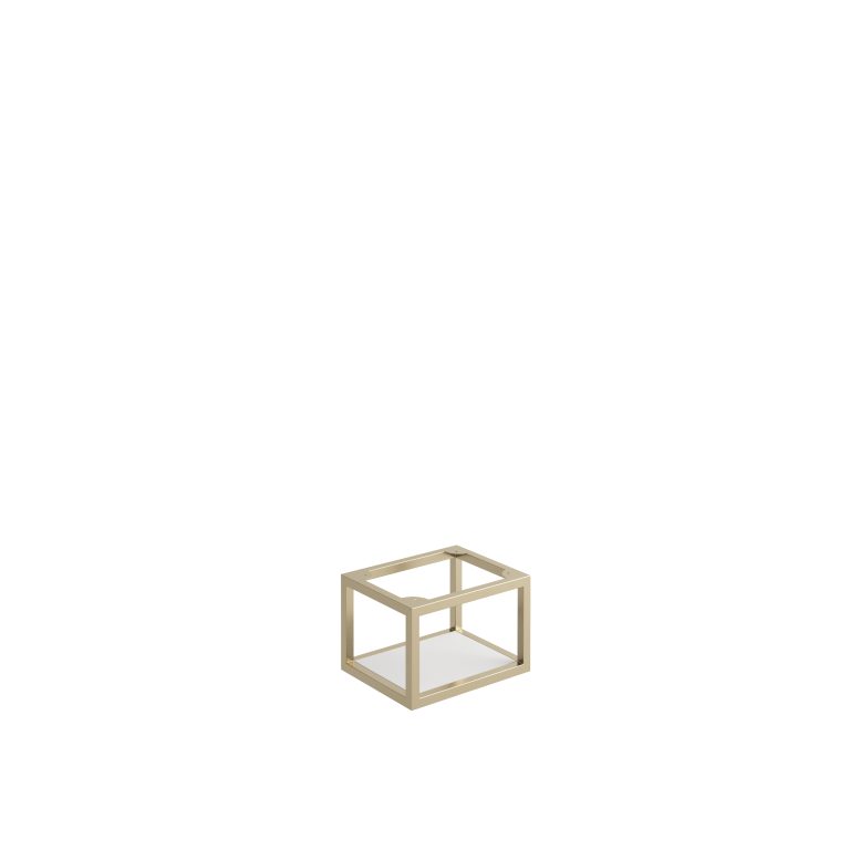 Bayou Ambience Brushed Brass Frame With White Shelf 30 x 2 x 5X20 - Brass 9