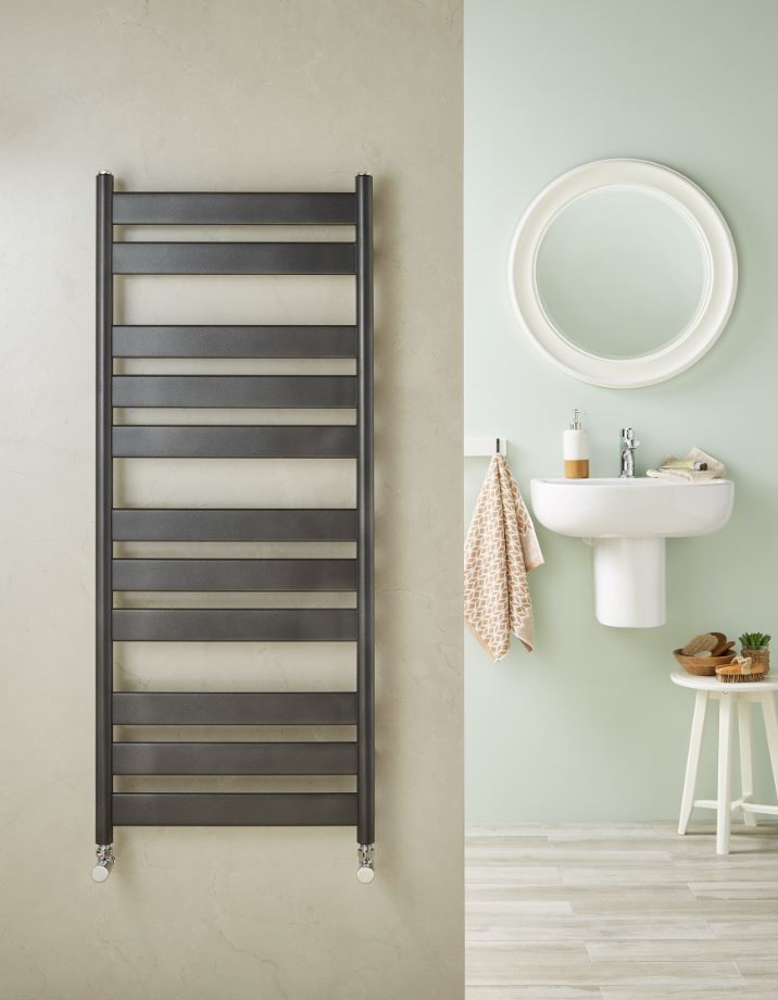 Bayou Azor Anthracite Height 1200mm Width 500mm 476 Watts / 1624 Btu Depack 300 - Anthracite