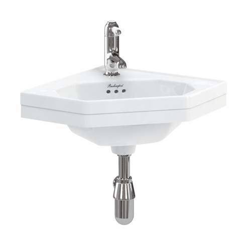 Burlington Corner Basin 43 x 43cm One Tap Hole - White 3
