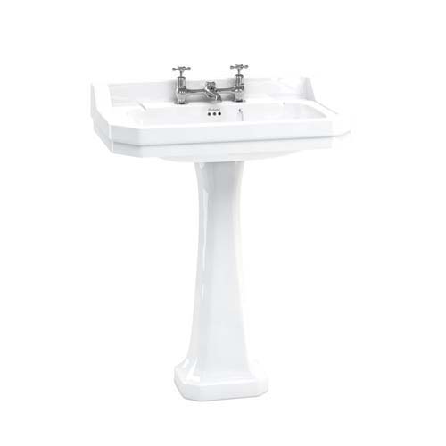 Burlington Edwardian 80cm Basin 80 x 51cm Two Tap Hole - White