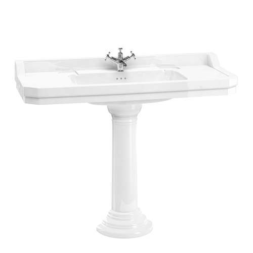 Burlington Edwardian Basin 120cm One Tap Hole - White 12