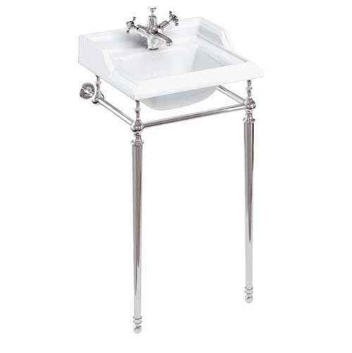 Burlington Classic Square Basin 50 x 45cm One Tap Hole - White