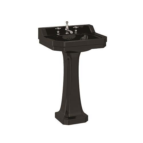 Burlington Edwardian Basin 56 x 47cm One Tap Hole - Black Ivory