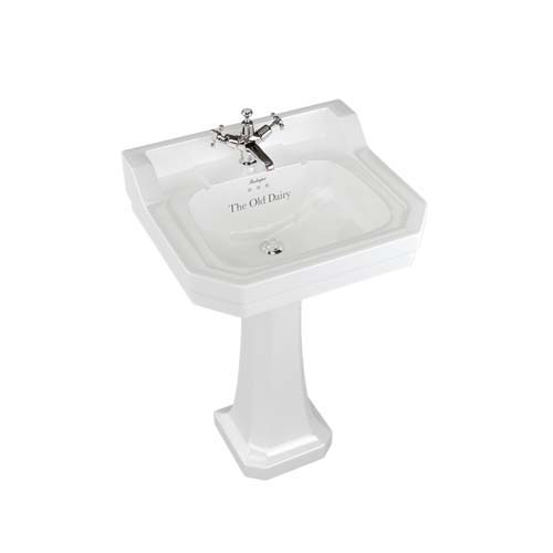 Burlington Traditional Edwardian Basin 56cm 2 Tap Hole - White