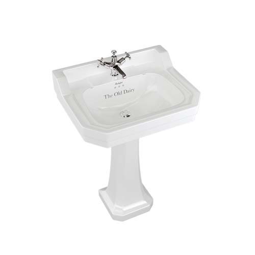 Bespoke Traditional Edwardian Basin 61cm 1 Tap Hole - White