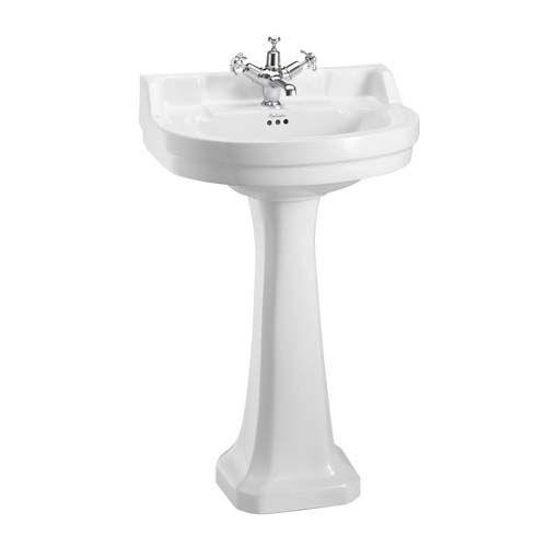 Burlington Edwardian Round Basin 56 x 47cm One Tap Hole - White