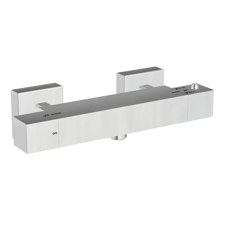 Bayou Square Exposed Bar Valve - Chrome