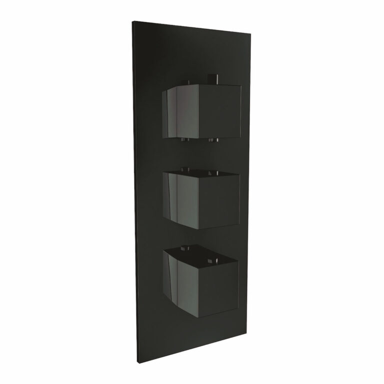 Bayou Triple Handle, 2 Outlet Concealed Valve -  Black