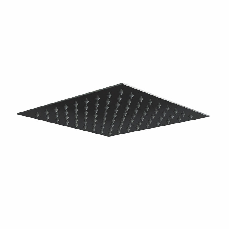 Bayou Square Shower Head 200mm - Black