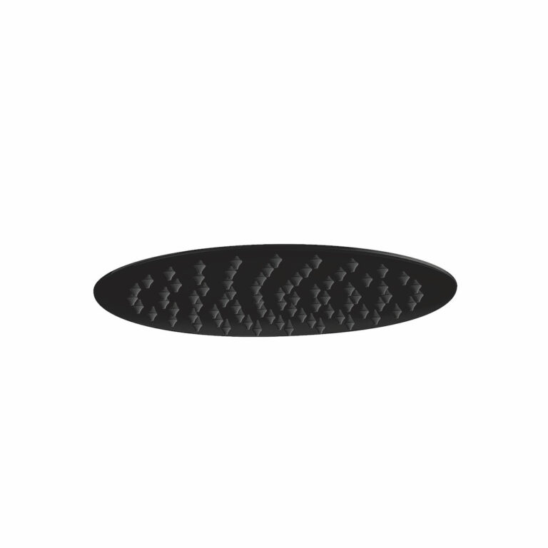 Bayou Round Shower Head 200mm - Black