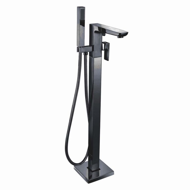 Bayou Muro Black Muro Blk Freestanding Bath Shower Mixer - Matt Black