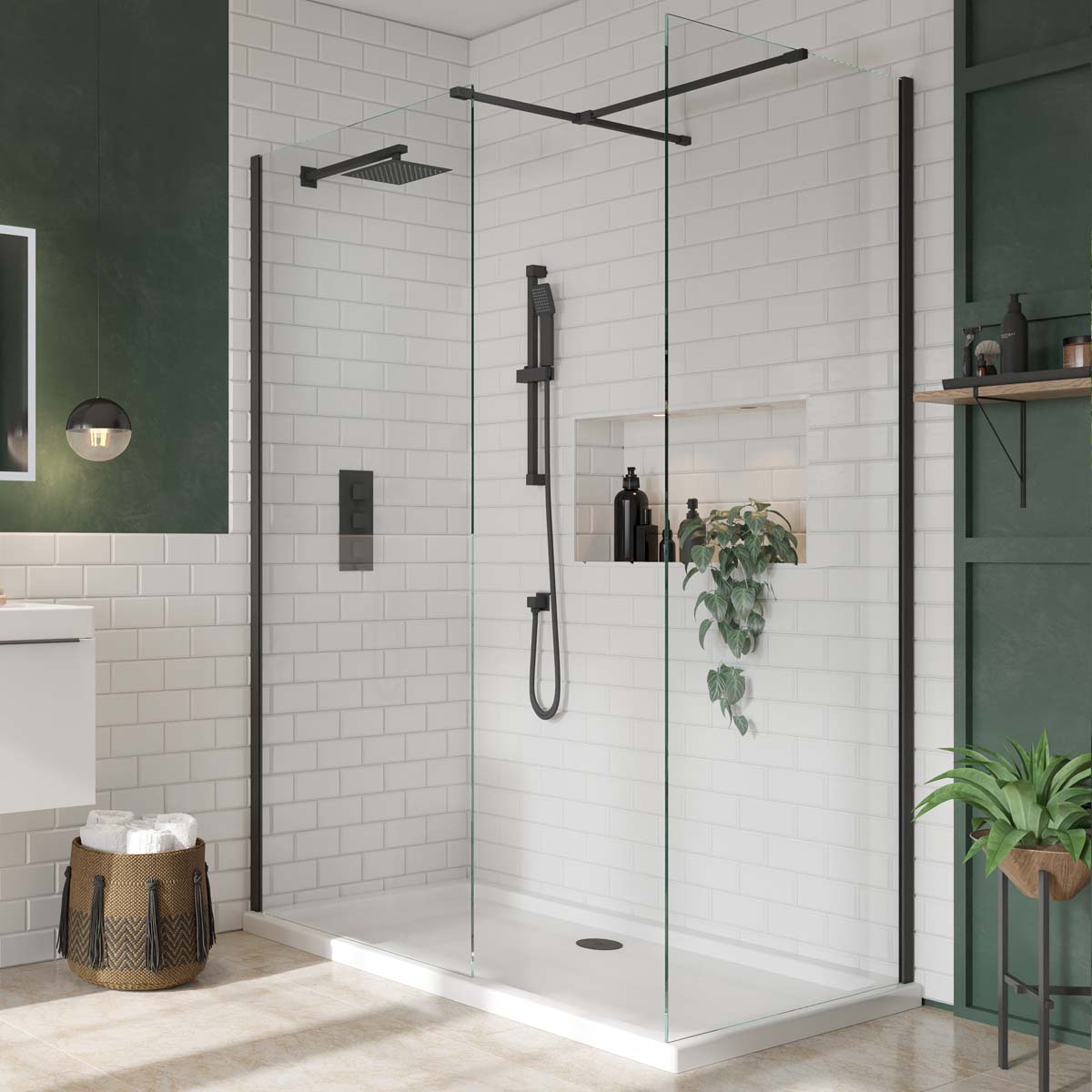 Bayou S8 Wetroom Profile Pack - Matt Black