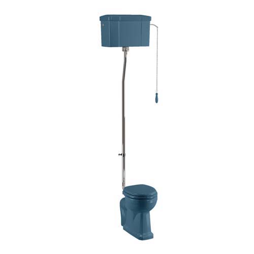 Burlington High Level Cistern Including Fittings - Alaska Blue