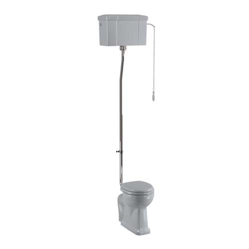 Burlington High Level Cistern Including Fittings - Moon Grey 12